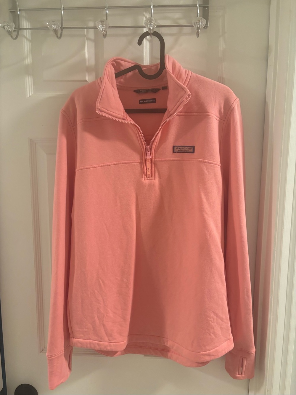 Vineyard Vines Coral-Pink Quarter Zip Pullover "The Shep Shirt"